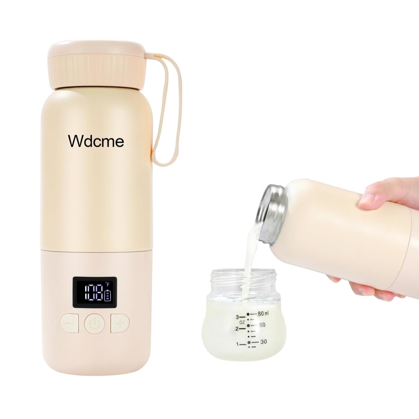 Portable Bottle Warmer for Travel with Fast Heating & Long Battery