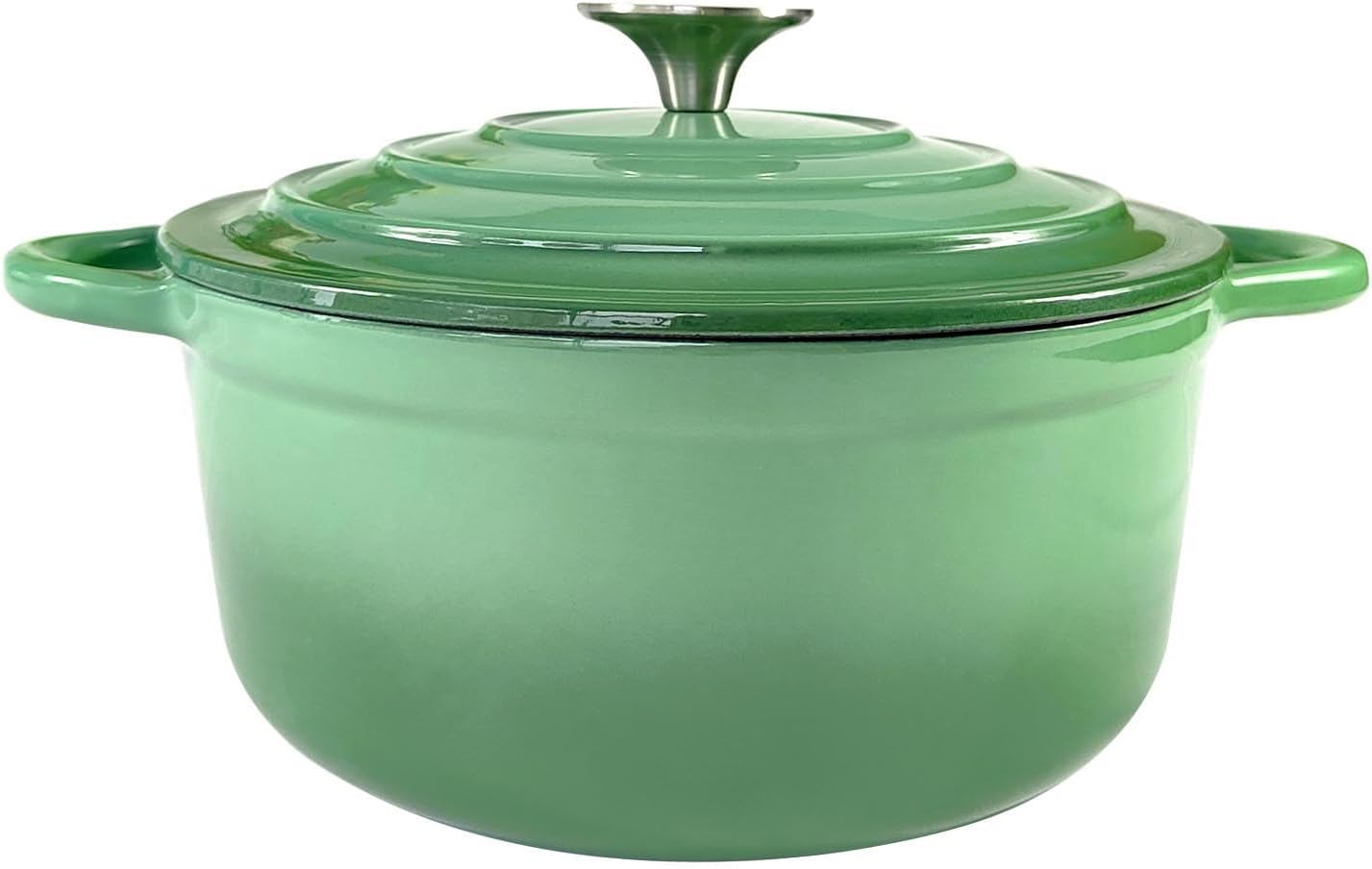 5 QT Cast Iron Dutch Oven with Self-Circulating Lid for Cooking