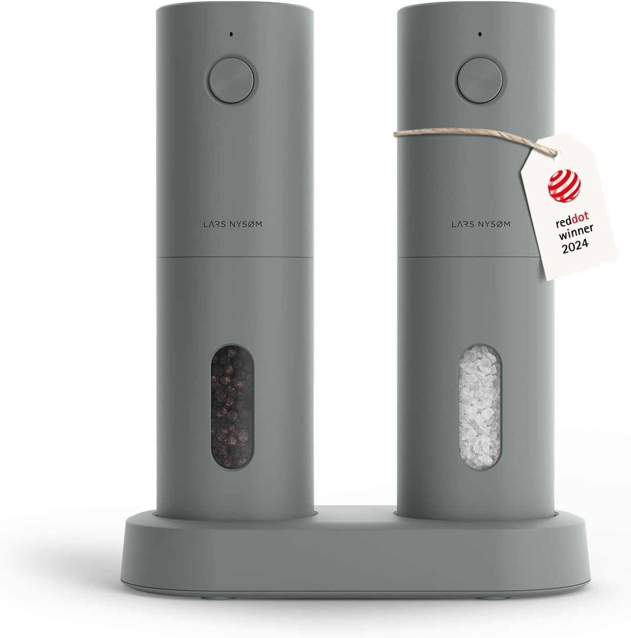 LARS NYSM Electric Salt and Pepper Grinder Set with LED Light