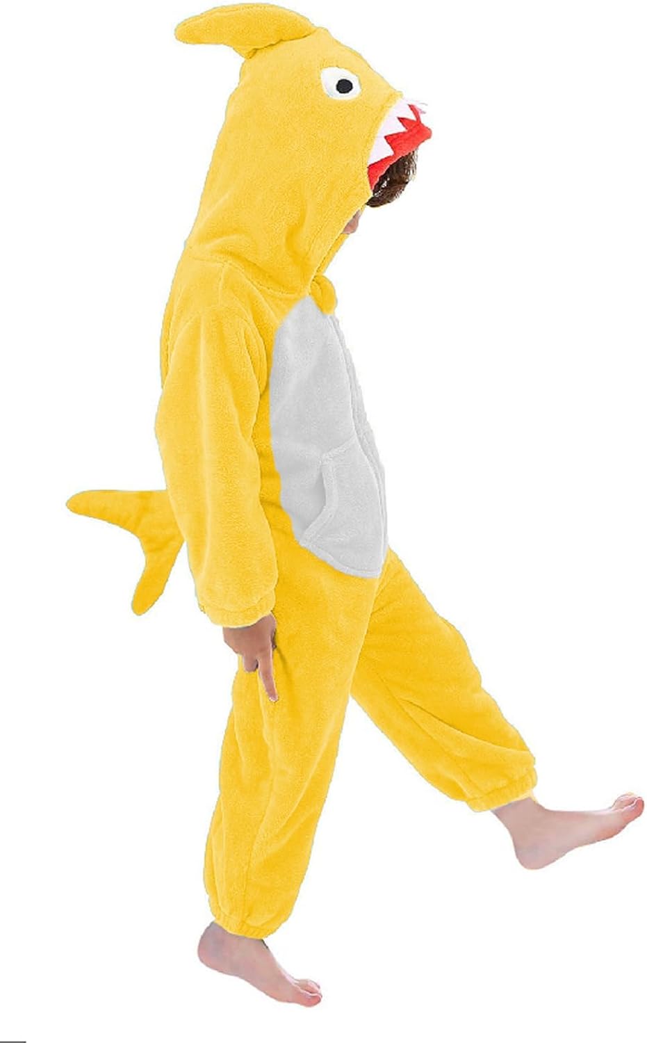 LOLANTA Dinosaur Shark Costume for Kids - Soft Flannel Jumpsuit