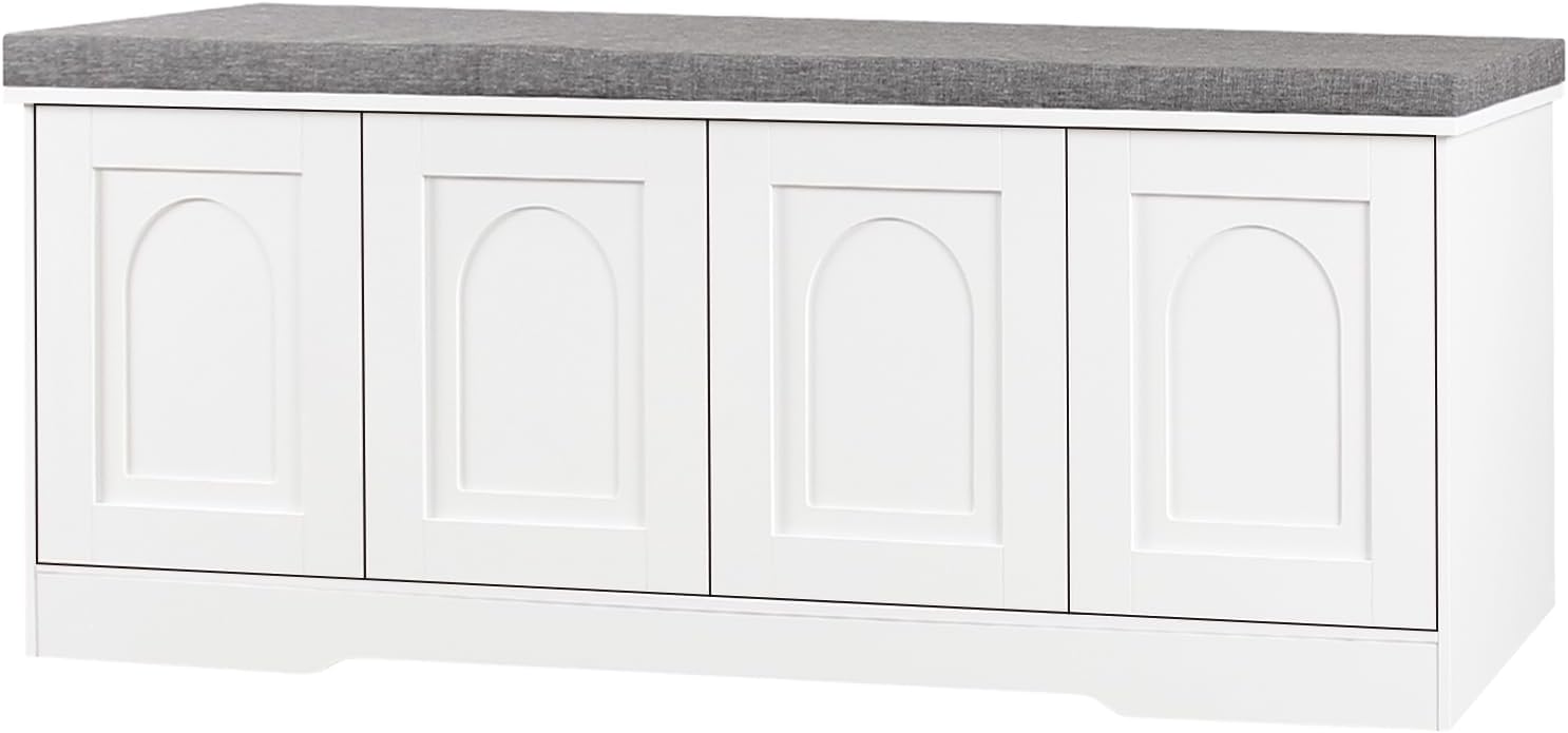 DINZI LVJ Shoe Bench: Stylish Entryway Storage Solution