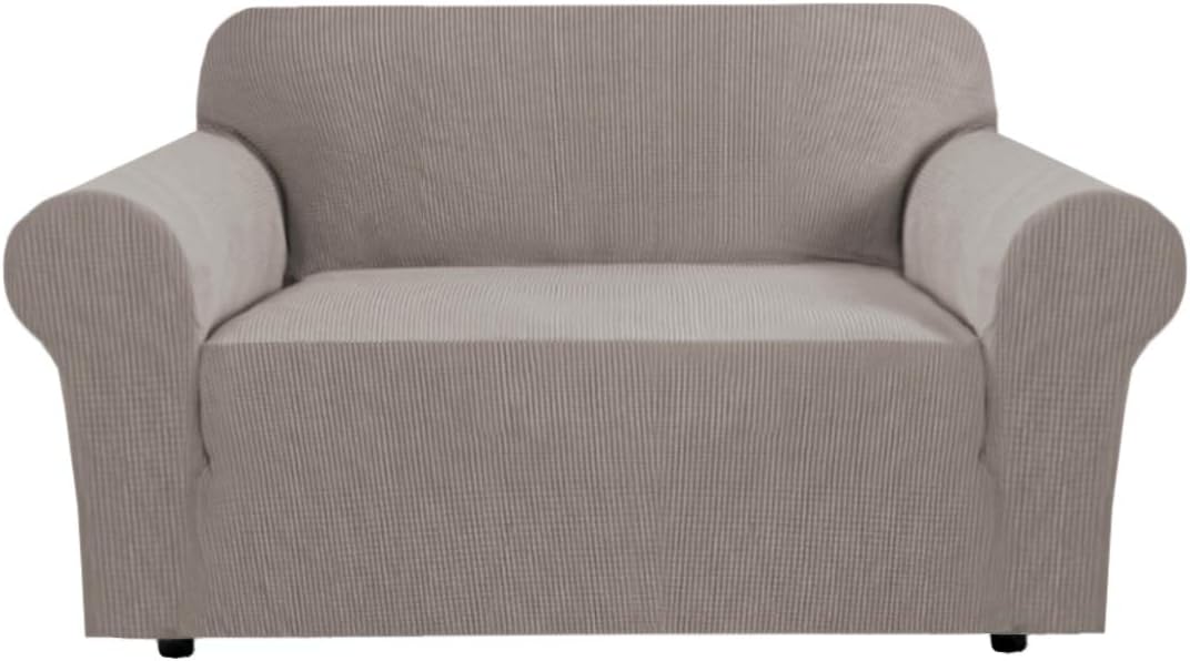 H.VERSAILTEX Stretch Couch Cover for Loveseat 58-70 in Taupe