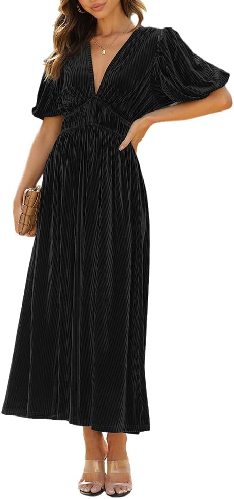 Sissyaki Women's Velvet Formal Dresses for Wedding Guests 2025