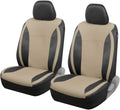 Motor Trend Beige Faux Leather Car Covers for Front Seats - Premium