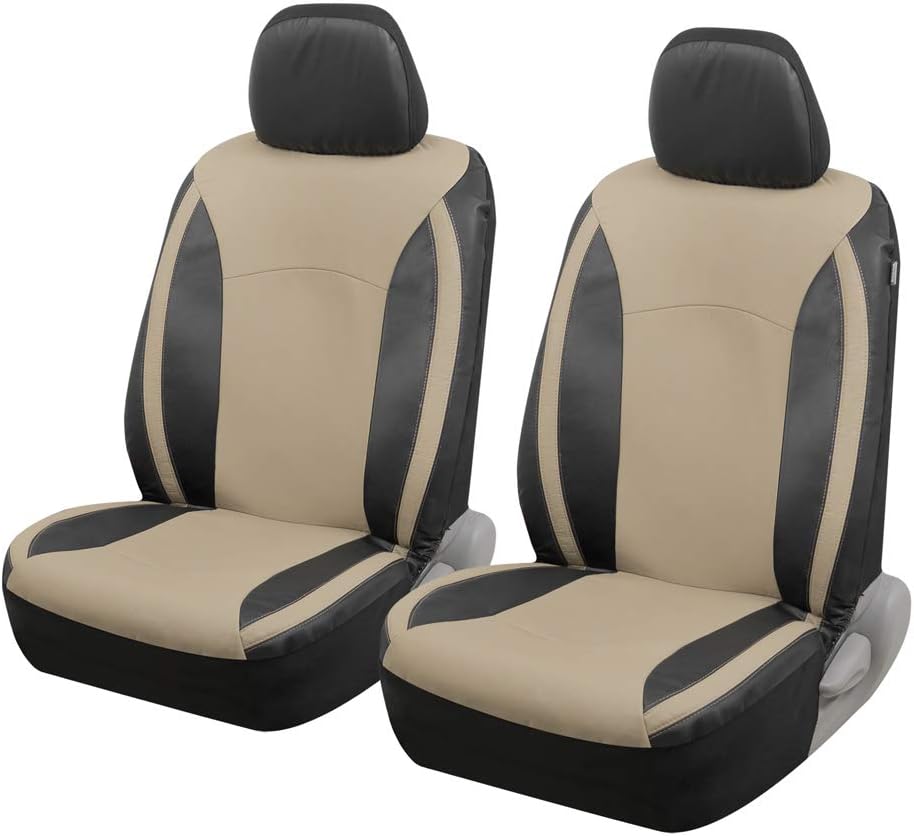 Premium Beige Car Seat Covers by Motor Trend