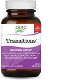 Pure Essence Labs Transitions Vitamins for Women Menopause Relief