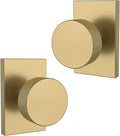 Mega Handles Laura Dummy Door Knob 2 Pack - Satin Brass modern look