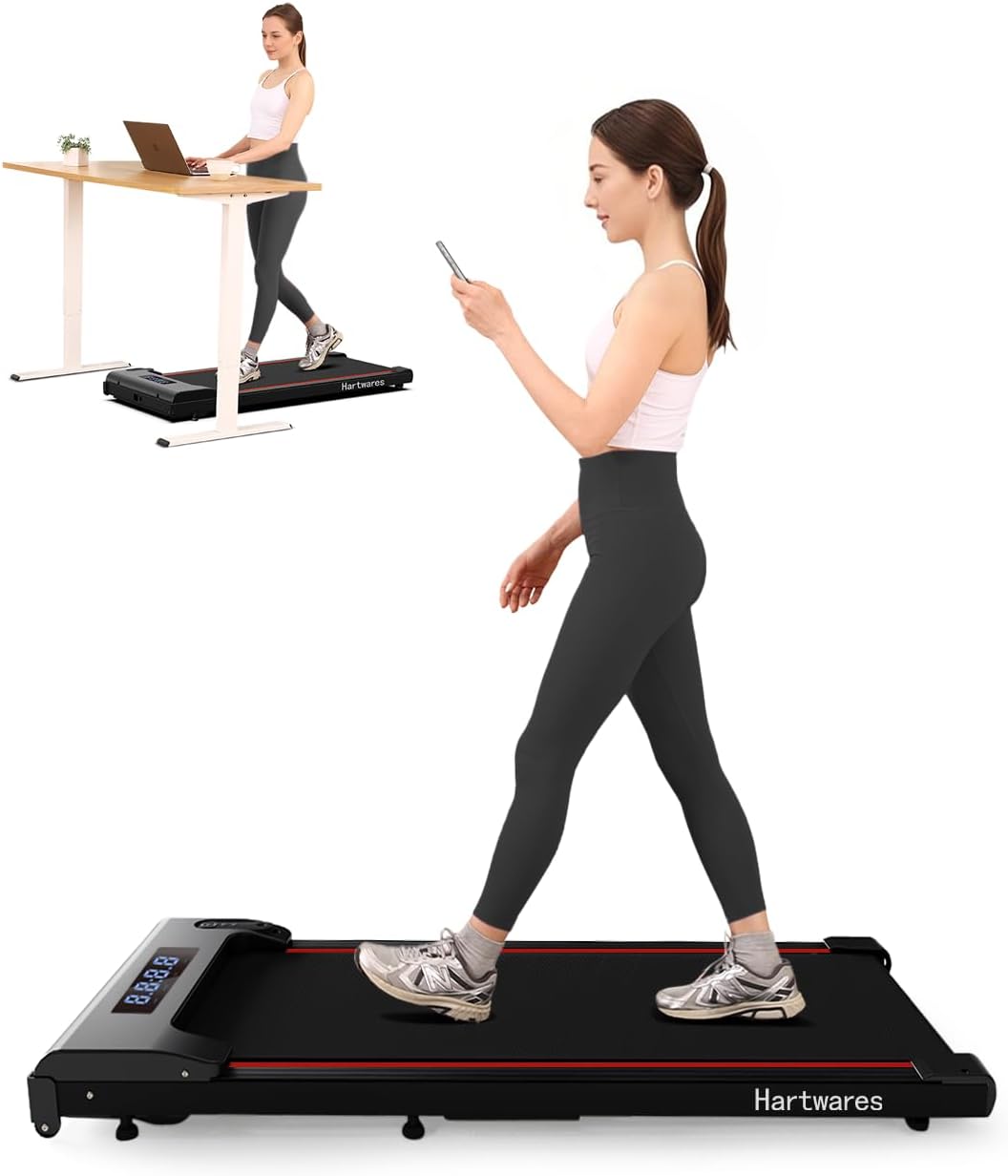 Hartwares Quiet Under Desk Treadmill - Portable Fitness Solution