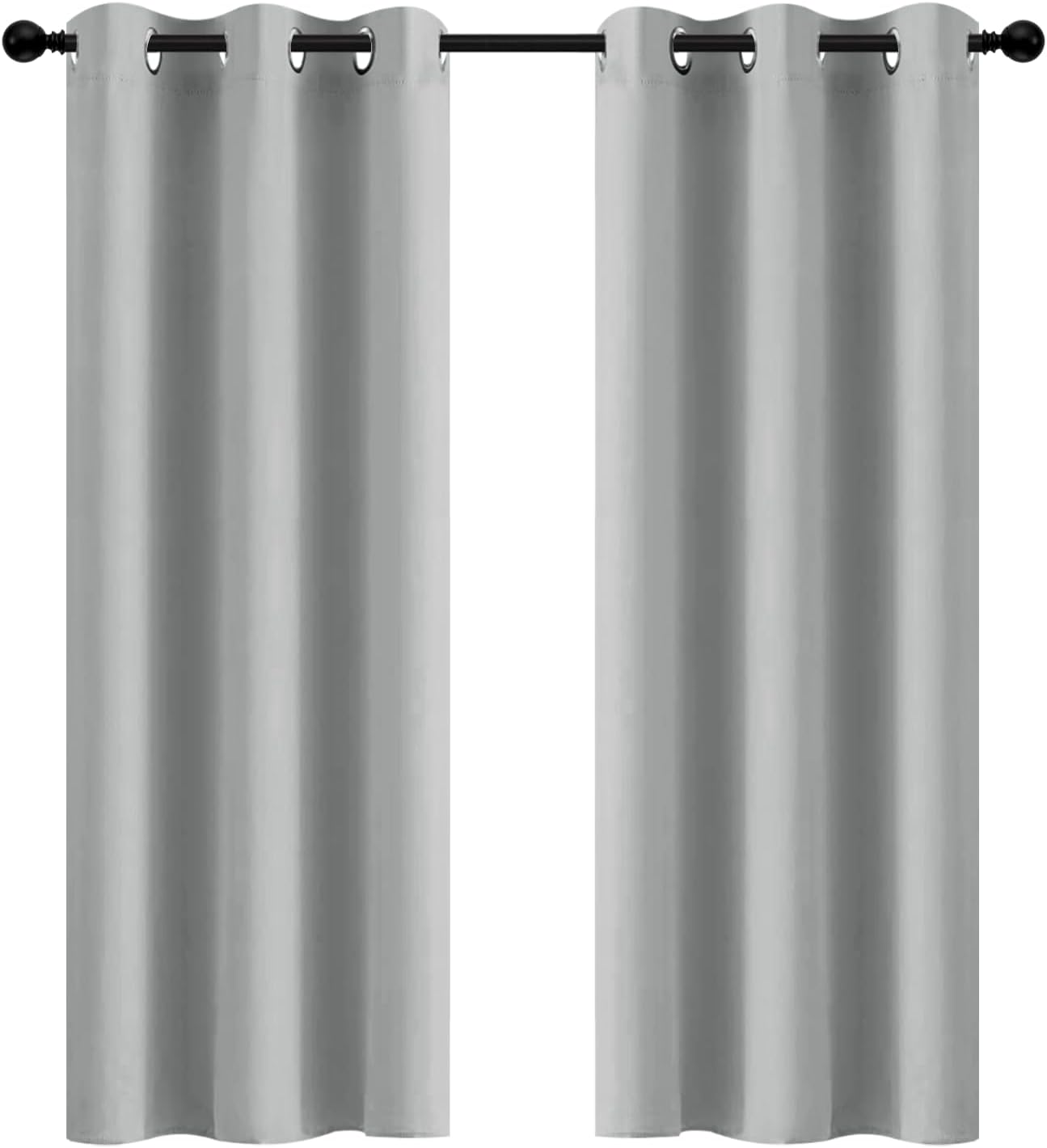Yakamok Soft Blackout Curtains for Bedroom - Grommet Insulated Panels