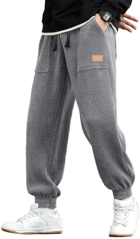 JMIERR Mens Corduroy Joggers Pants for Casual and Stylish Wear