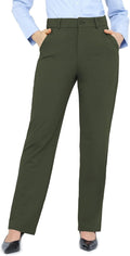 Bamans Dress Pants Women Work Tummy Control High Waisted (Style NMY8)