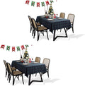 Dining Room Rectangle Fabric Tablecloth 2 Pack - British Plaid Holiday