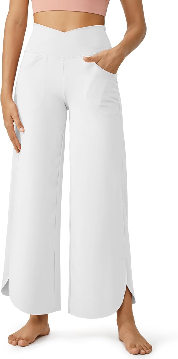 G4Free Wide Leg Pants for Women - Stylish Ankle Length Yoga Wear