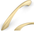 Brushed Gold Cabinet Pulls 3.75 in Hole Center 10 Pack - Twist Design