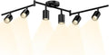 LED 6 Light Track Lighting Kit Black Ceiling Spotlights - Flexible