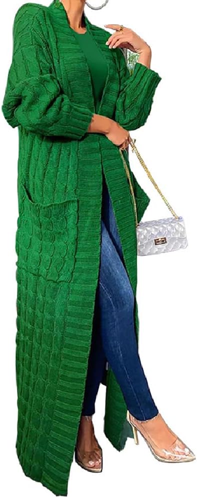 Stylish Cable Knit Cardigan for Women with 2 Pockets