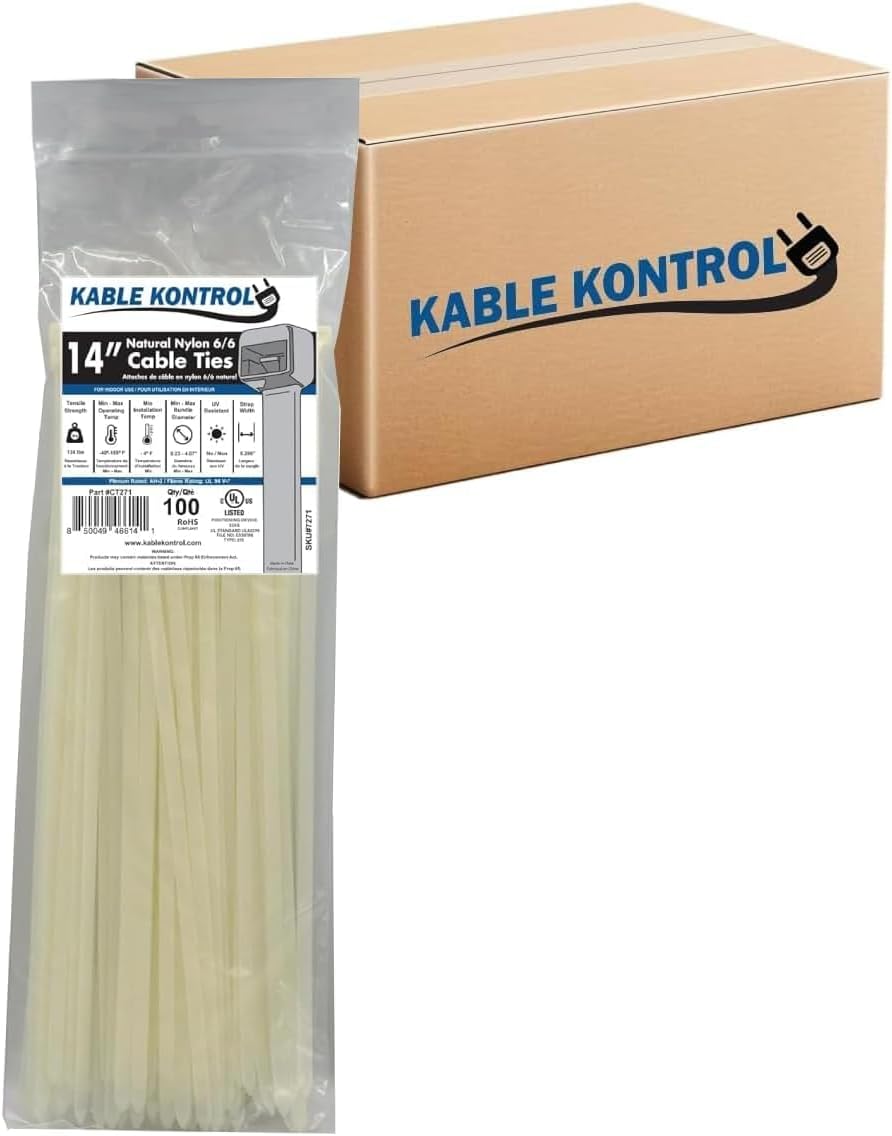 Kable Kontrol 14 Inch Natural White Cable Zip Ties Review
