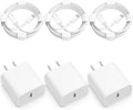 USB C Charger MFi Certified 20W Fast Charging 3Pack - 6FT Cables