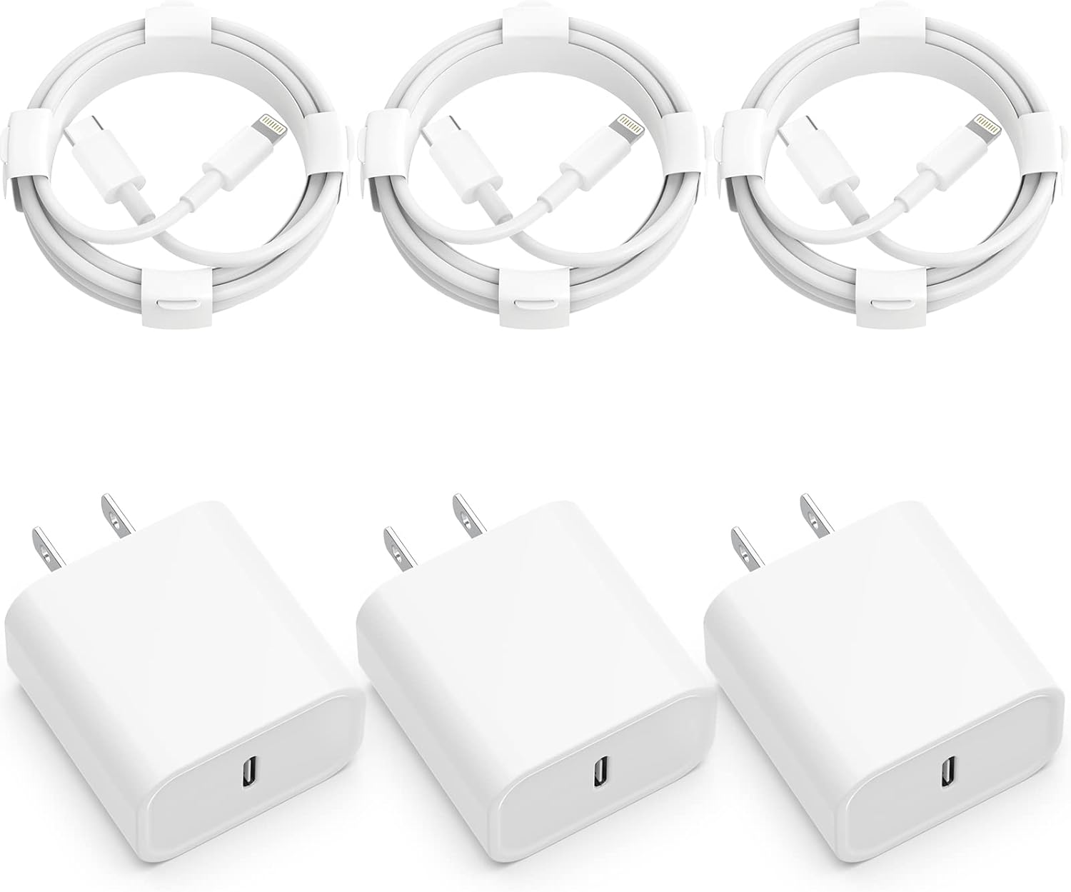 Fast Charge iPhone 20W USB C Charger 3Pack