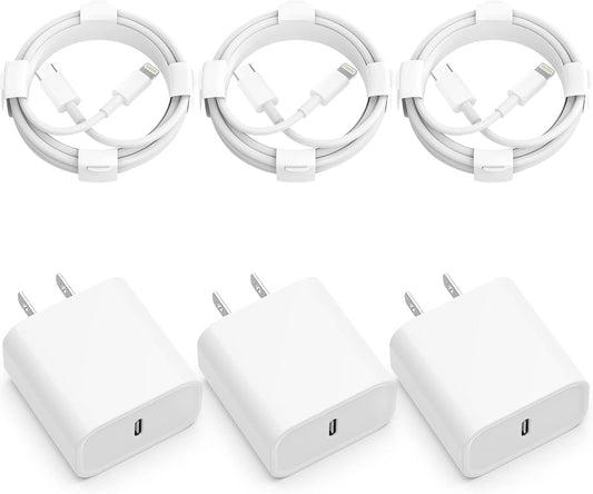 Fast Charge iPhone 20W USB C Charger 3Pack