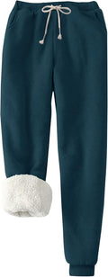 PEHMEA Women's Sherpa Lined Sweatpants Winter Warm - Cozy Fleece cuffs