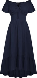 Scarlet Darkness Renaissance Dress for Women Off Shoulder Flowy Soft