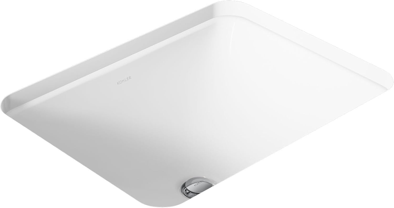 KOHLER Caxton Rectangle Undermount Bathroom Sink for Modern Decor