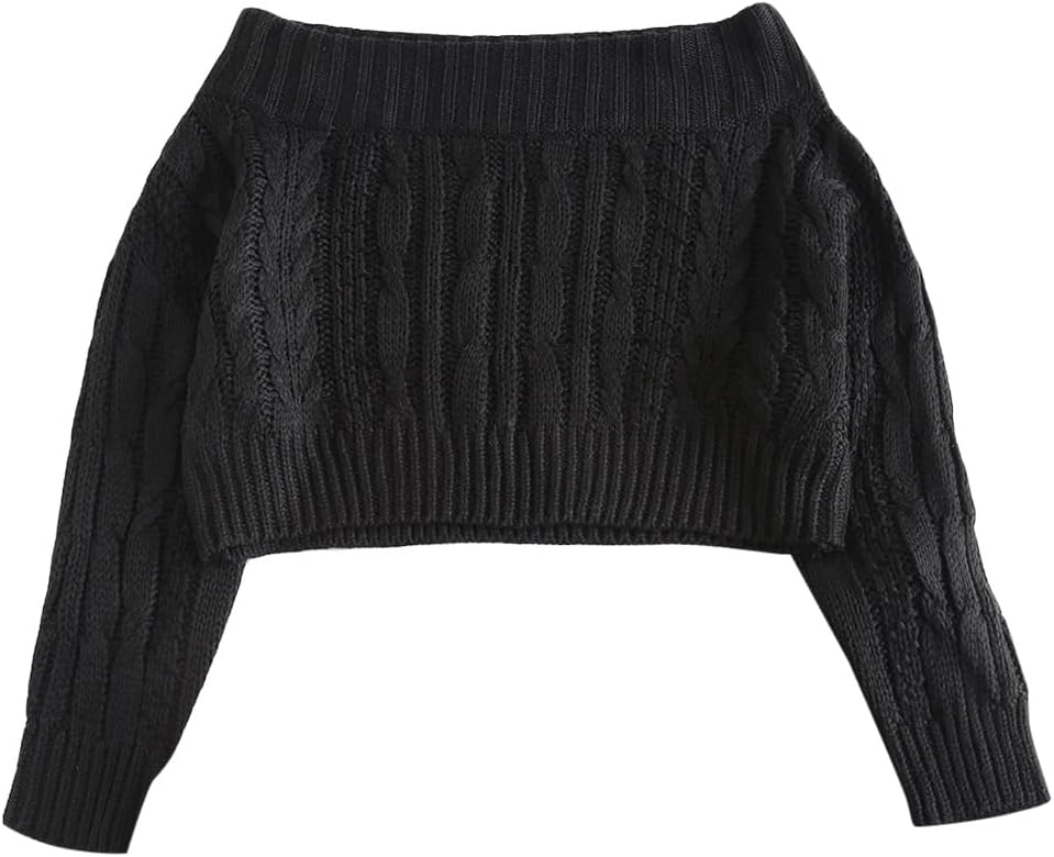 Stylish V Neck Button Knit Crop Sweaters for Women