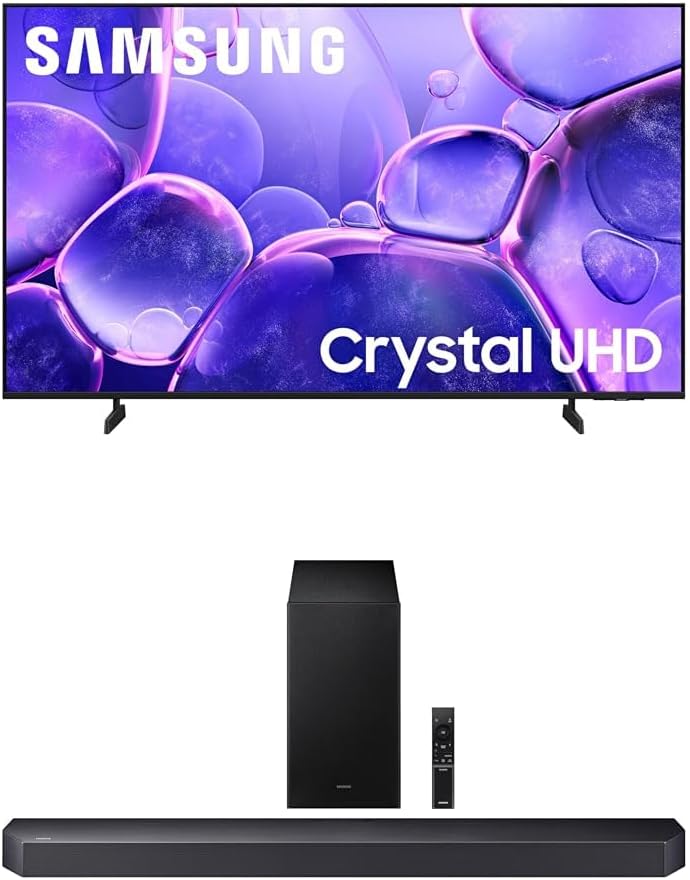 Samsung 85-Inch Crystal UHD 4K Smart TV with Q-Series Soundbar