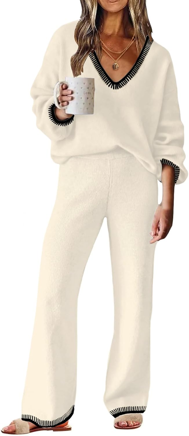 ETCYY NEW Womens 2 Piece Outfits Sweater Lounge Set Review