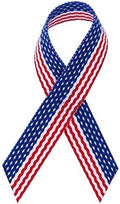 Support USA American Flag Fabric Awareness Ribbons - Bag of 250