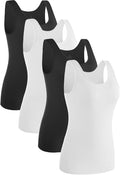 Rosyline Womens Sleeveless Tank Top 3-4 Pack - Slim Fit Layering