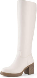 Platform Knee High Boots for Women - Chunky Heel Confidence
