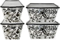 Clear Storage Organizer Bins with Lids - 4PC 14.5G Stackable