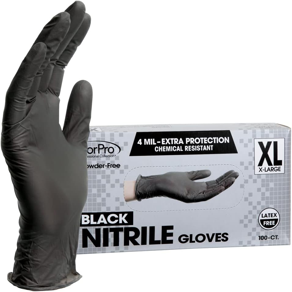 Chemical Resistant Nitrile Gloves - Powder-Free, 4 Mil