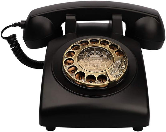 TelPal Antique Corded Landline Telephone Vintage Rotary Dial