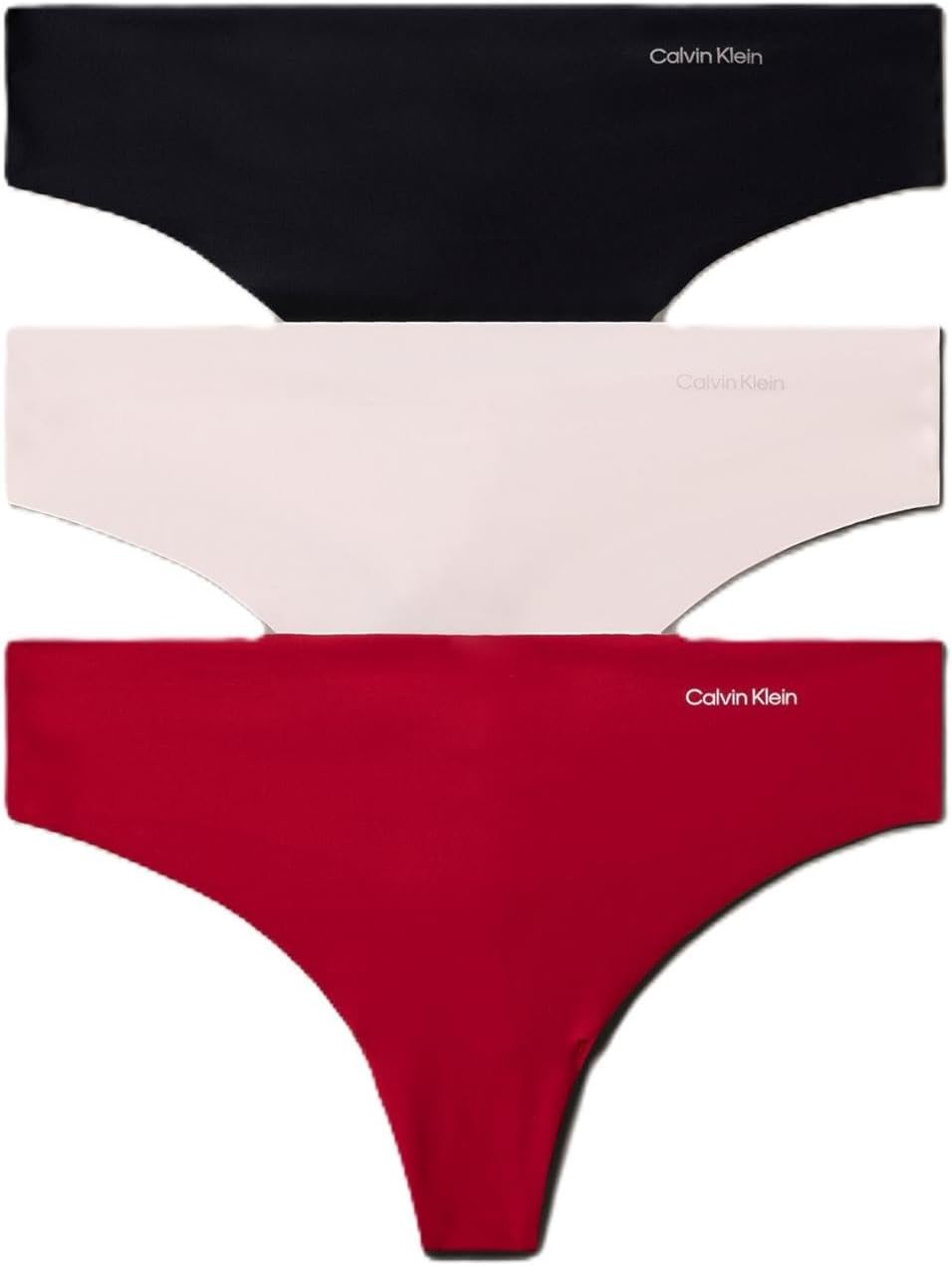 Calvin Klein Women's Invisibles Seamless Thong Panties, 3 Pack