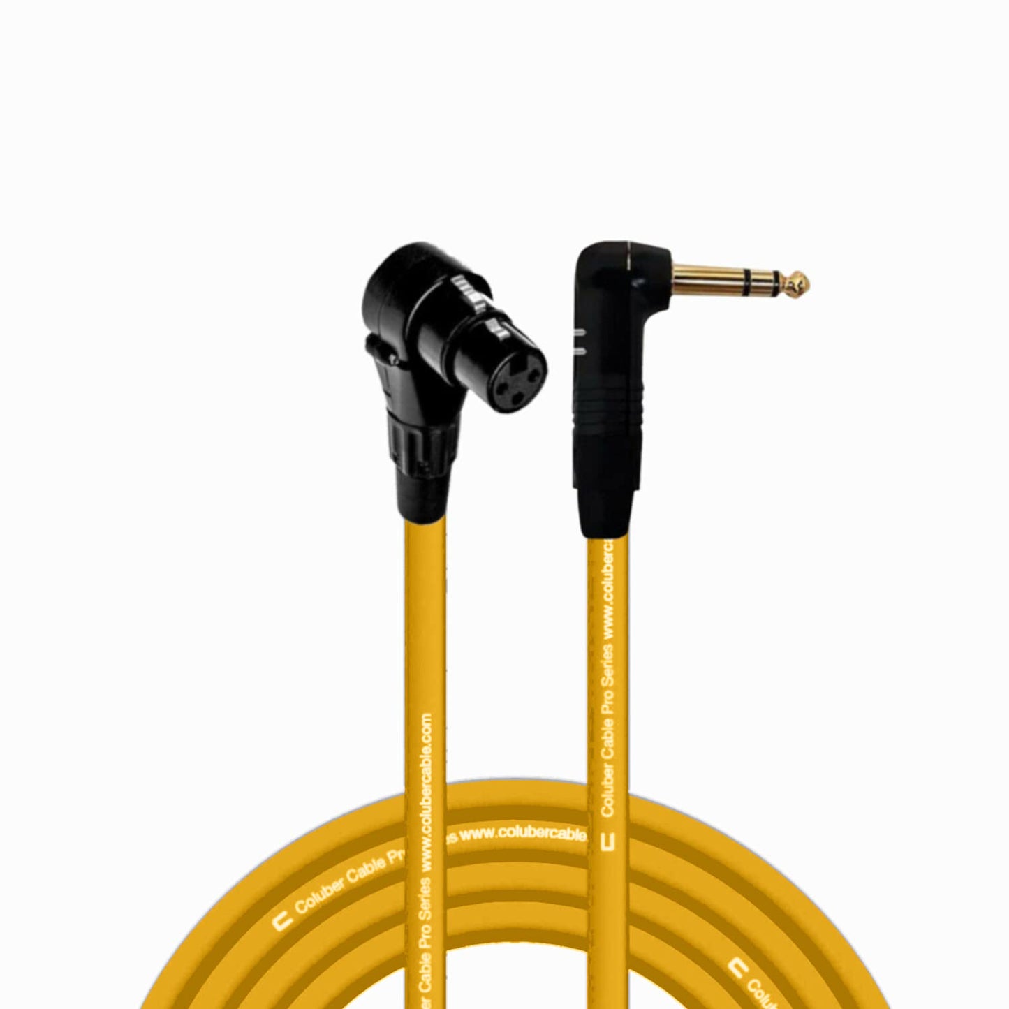 Right Angle XLR Female to 1/4 TRS Cable - 20 Feet Long