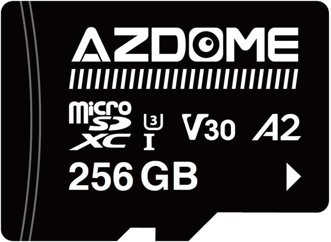 256GB AZDOME Micro SD Card: Full HD & 4K UHD Dash Cam Memory