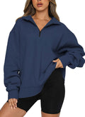 BLENCOT Women's Half Zip Quilted Sweatshirt - Cozy Casual Layer