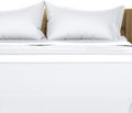 Luxurious 100% Egyptian Cotton King White Sheet Set for Comfort