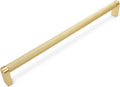 10 in Brushed Brass Cabinet Handles 6 Pack - Knurled Gold Pulls