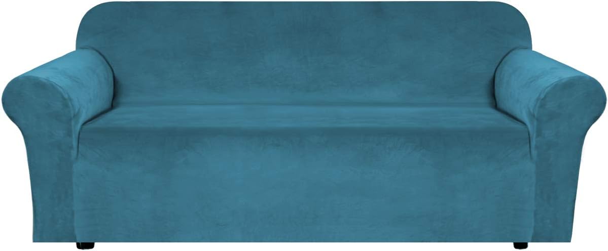 H.VERSAILTEX Stretch Velvet Sofa Covers for 3 Cushion Couch