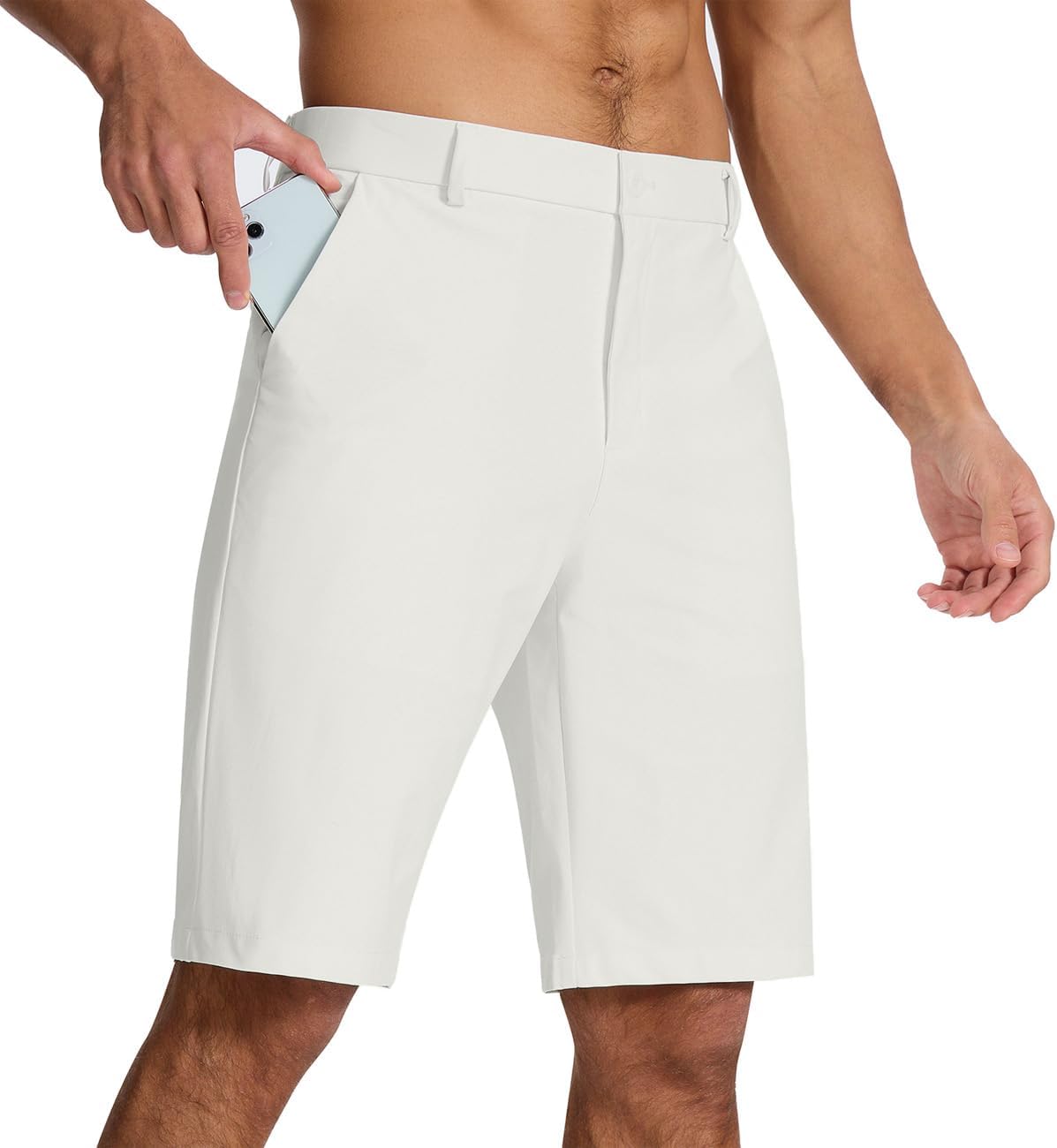 Men's Classic Fit Golf Shorts with 4 Pockets for Comfort