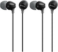 Sony MDR-EX15LP In-Ear Earbud Headphones 2-Pack Bundle - Comfortable
