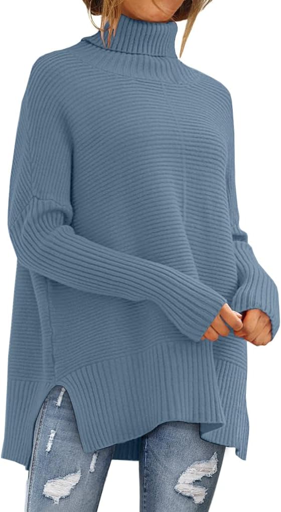 LILLUSORY Women's Oversized Turtleneck Sweater for Fall Style