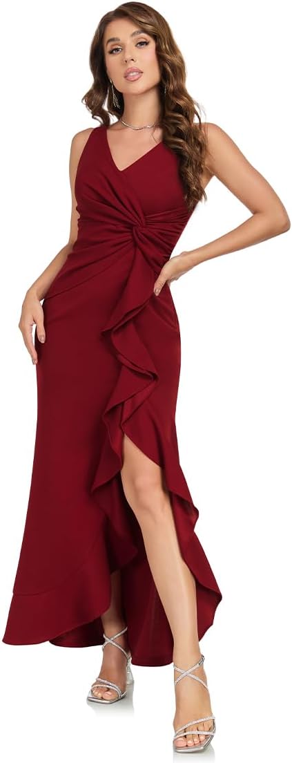 OEZ Long Formal Dresses for Women Wedding Guest Elegant Evening