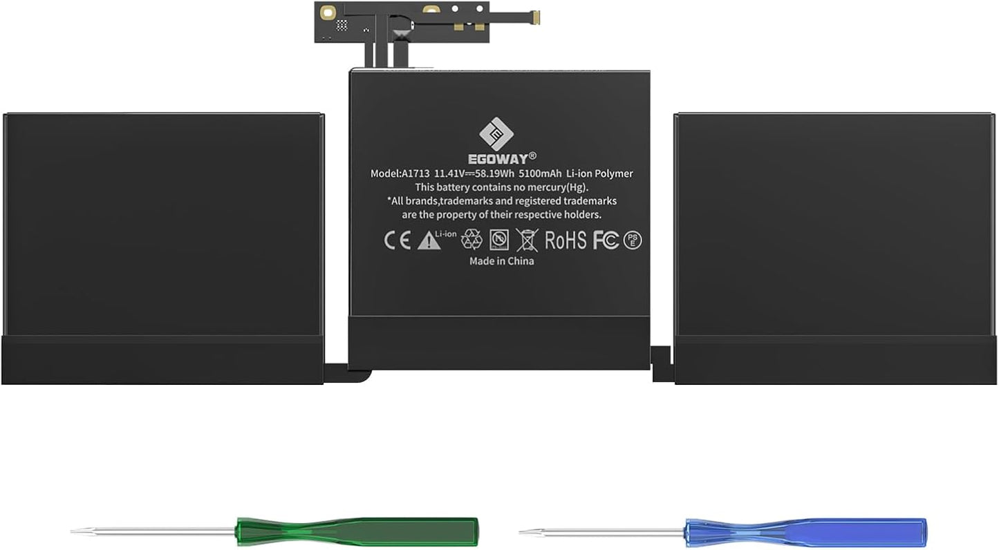Egoway Replacement Battery for Mac Book Pro 13 Inch Models