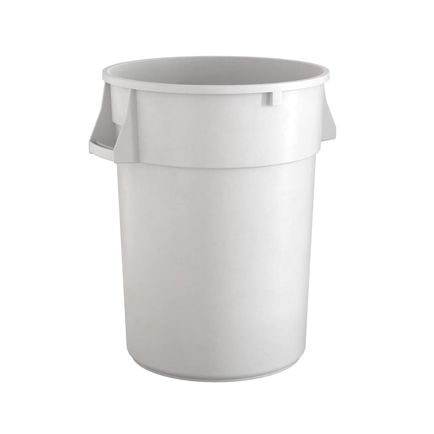 44 Gallon White Round Commercial Trash Can for Heavy-Duty Use