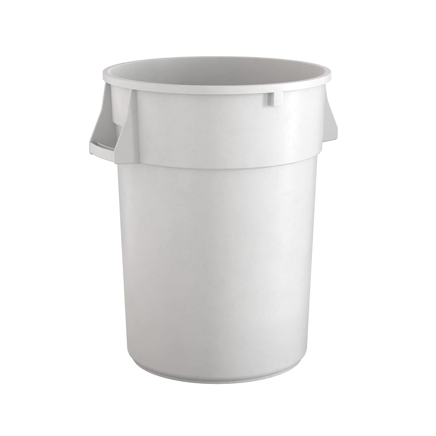 44 Gallon White Round Commercial Trash Can for Heavy-Duty Use